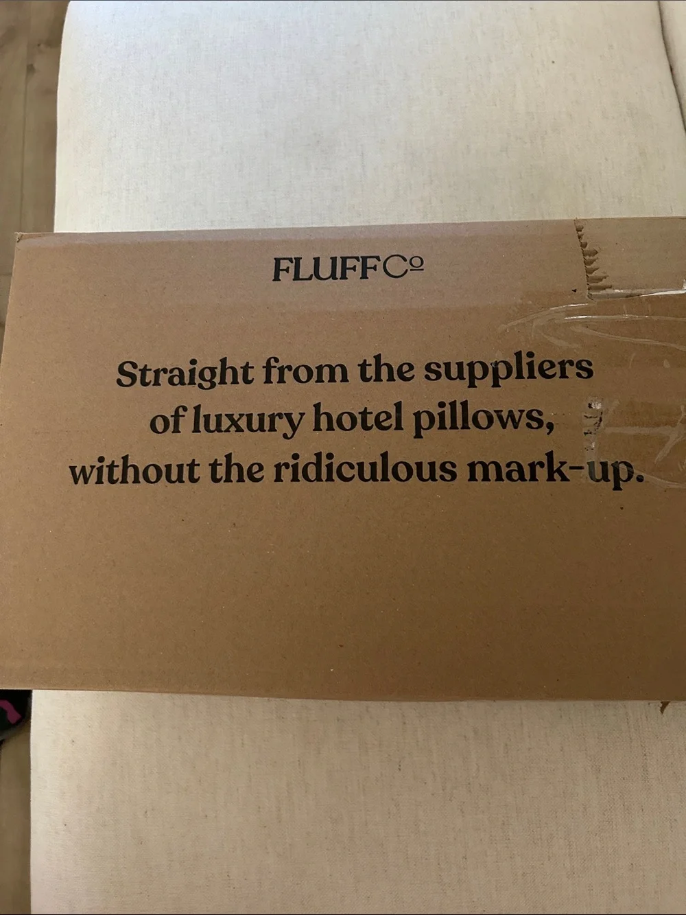 Fluff Co Down & Feather Classic Hotel Pillow, Standard Size, SOFT, New open box